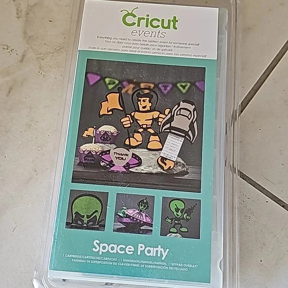 Space Party Cricut Aliens Space ship Planet Solar system Rocket NEW